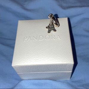 Pandora silver Eiffel Tower charm, fits European size bracelet